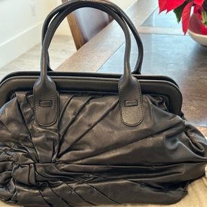 Valentino Crossing Drape Vitello Satchel